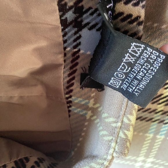 Etcetera black beige blue plaid skirt size 6 mini lined school girl uniform pock - Picture 7 of 8